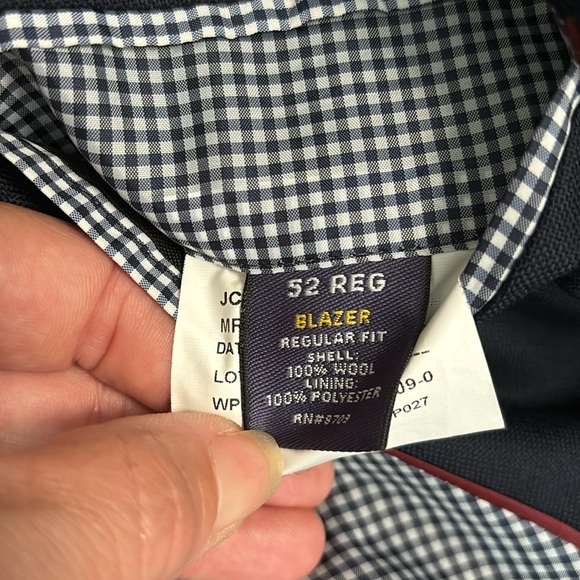 🔥6HRSALE Mens 52R Stafford wool gold button sports coat suit jacket blazer - Picture 7 of 8